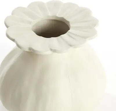 Light & Living vaas keramiek rewa 14x13cm crème - afbeelding 2