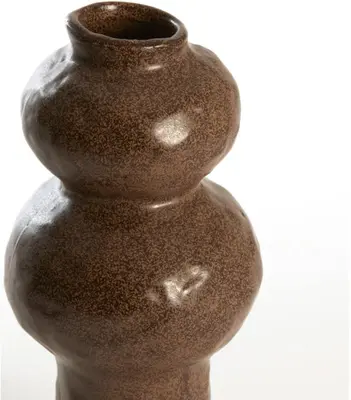 Light & Living vaas keramiek rogano 13x26cm bruin - afbeelding 3