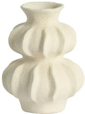 Light & Living vaas keramiek spotorno 18.5x18.5x24.5cm wit - afbeelding 1