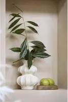 Light & Living vaas keramiek spotorno 18.5x18.5x24.5cm wit - afbeelding 2