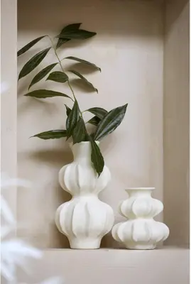Light & Living vaas keramiek spotorno 18x33cm crème - afbeelding 3