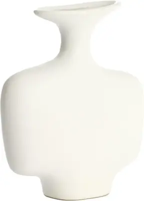 Light & Living vaas keramiek trovo 18x8x31cm wit - afbeelding 2