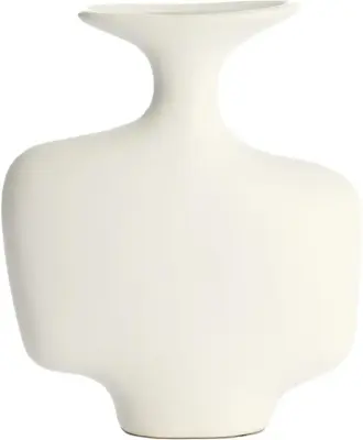 Light & Living vaas keramiek trovo 18x8x31cm wit - afbeelding 1