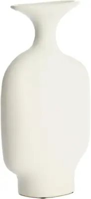 Light & Living vaas keramiek trovo 22.5x8x27cm wit - afbeelding 2