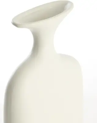 Light & Living vaas keramiek trovo 22.5x8x27cm wit - afbeelding 3