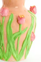 Light & Living vaas keramiek tulip 26x31cm roze - afbeelding 3