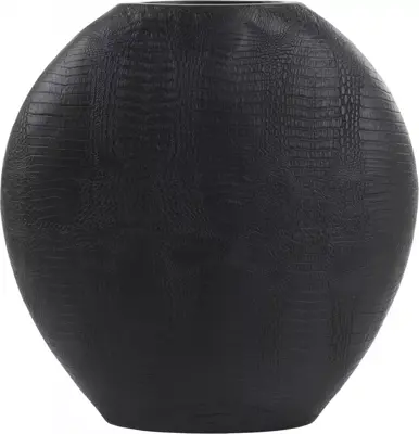 Light & Living vaas kunststof skeld 50x15x50cm zwart - afbeelding 1