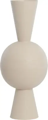 Light & Living vaas metaal chedi 30x75cm licht grijs - afbeelding 1