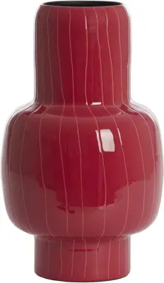 Light & Living vaas metaal kamadu 20x34.5cm rood - afbeelding 1