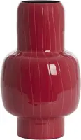 Light & Living vaas metaal kamadu 20x34.5cm rood - afbeelding 1