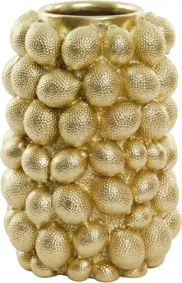 Light & Living vaas polyresin lemon 23.5x33cm goud - afbeelding 1