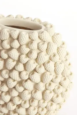 Light & Living vaas polyresin raspberry 32.5x18x28.8cm crème - afbeelding 2