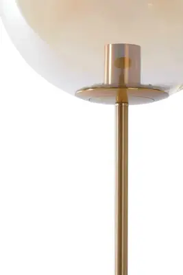 Light & Living vloerlamp glas medina amber 30x160cm goud, transparant - afbeelding 2