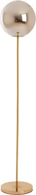 Light & Living vloerlamp glas medina smoke 30x160cm goud, transparant - afbeelding 1