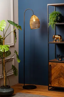 Light & Living vloerlamp metaal meya 34x30.5x172cm zwart, goud - afbeelding 3