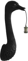 Light & Living wandlamp 25x19x72 cm ostrich mat zwart - afbeelding 2