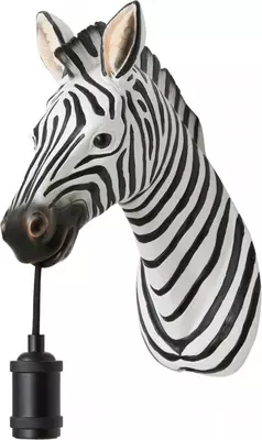 Light & Living wandlamp polyresin zebra 34.5x16x24.5cm zwart, wit - afbeelding 1