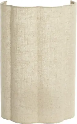 Light & Living wandlamp textiel, metaal fringe 26x15x40cm bruin - afbeelding 1
