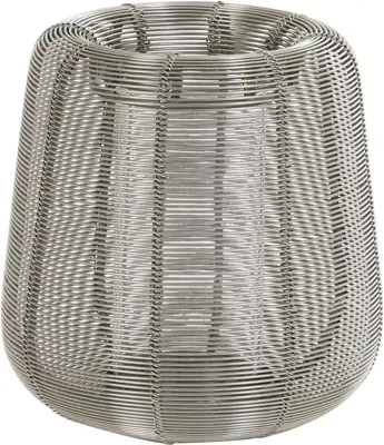 Light & Living windlicht metaal adeta 16.5x16.5cm zilver - afbeelding 1