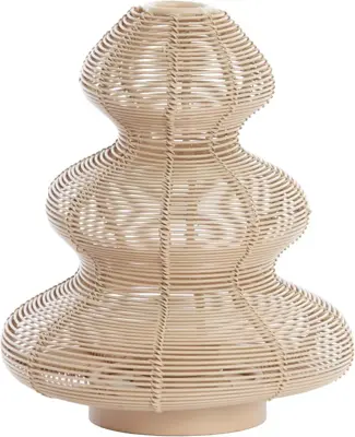 Light & Living windlicht metaal christmas tree 16x19cm crème - afbeelding 1