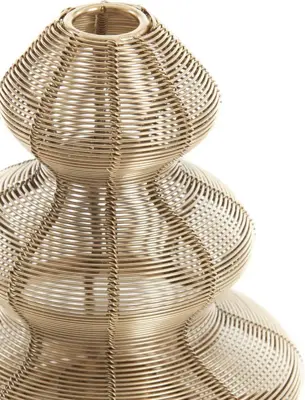 Light & Living windlicht metaal christmas tree 16x19cm licht goud - afbeelding 2