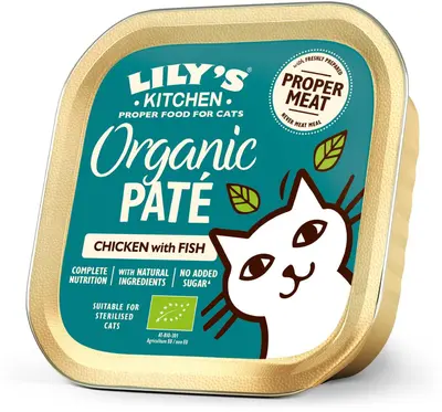 Lily's Kitchen Biologische Paté met Kip en Zalm Kattenvoer 85g - afbeelding 7