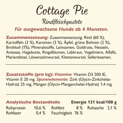 Lily's Kitchen -  Natvoer Rund, Wortel en Aardappel Hondenvoer 400gr - afbeelding 6