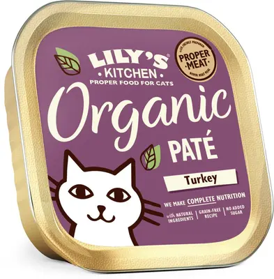 Lily's Kitchen Organic Paté met Kalkoen kattenvoer nat 85g - afbeelding 4