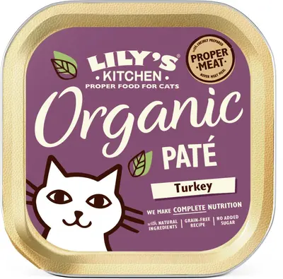 Lily's Kitchen Organic Paté met Kalkoen kattenvoer nat 85g - afbeelding 3