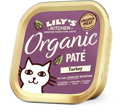 Lily's Kitchen Organic Paté met Kalkoen kattenvoer nat 85g - afbeelding 2