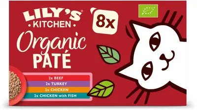 Lily's Kitchen Organic Paté Selectie met Kip-Kalkoen-Rund-Vis kattenvoer 8x85g - afbeelding 2