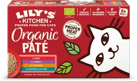 Lily's Kitchen Organic Paté Selectie met Kip-Kalkoen-Rund-Vis kattenvoer 8x85g - afbeelding 1