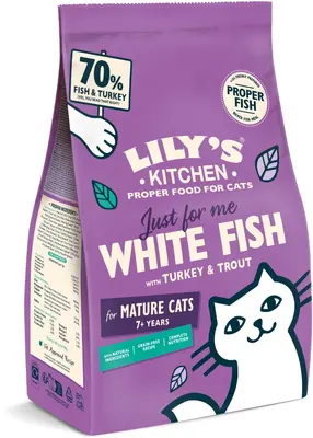 Lily's Kitchen Witvis en Kalkoen Senior Kattenvoer 800g - afbeelding 4