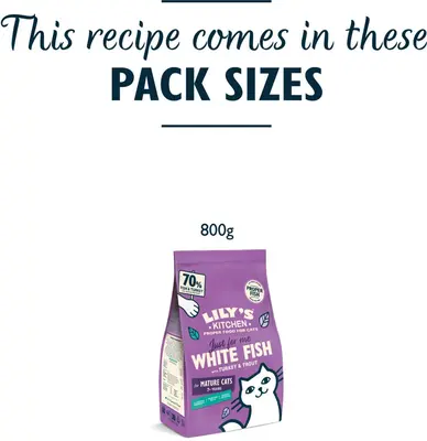 Lily's Kitchen Witvis en Kalkoen Senior Kattenvoer 800g - afbeelding 3