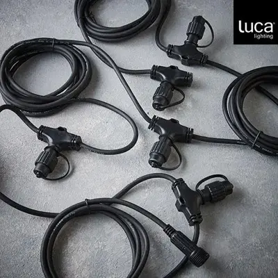 Luca Lighting connect 24 tree cable black ip44 1500cm - afbeelding 1