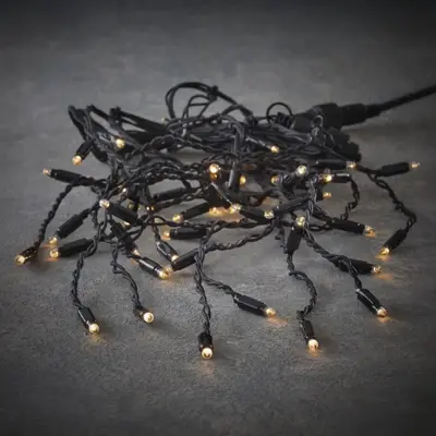 Luca Lighting koppelbare kerstverlichting Connect 24 icicle warm wit 49LED 300x40cm - afbeelding 1