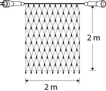 Luca Lighting koppelbare kerstverlichting Connect 24 net warm wit 140LED 200x200cm - afbeelding 2
