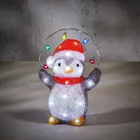 Luca Lighting LED acryl pinguïn 30 lampjes wit 24 x 15 x 35cm - afbeelding 1