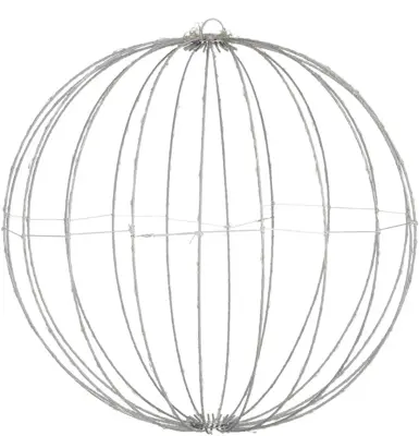 Luca Lighting LED bal 320 lampjes zwart Ø 50cm, warm wit - afbeelding 2