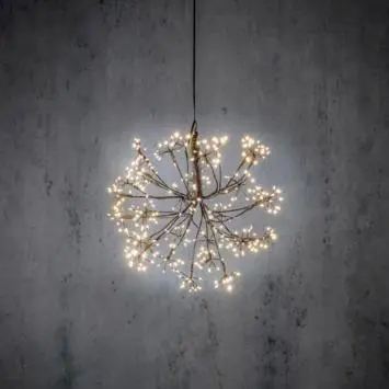Luca Lighting LED bal 384 lampjes zwart Ø 30cm, warm wit - afbeelding 1