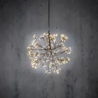 Luca Lighting LED bal 384 lampjes zwart Ø 30cm, warm wit - afbeelding 1
