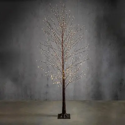 Luca Lighting LED boom bruin 1152 lampjes Ø 70 x 240cm, warm wit - afbeelding 1