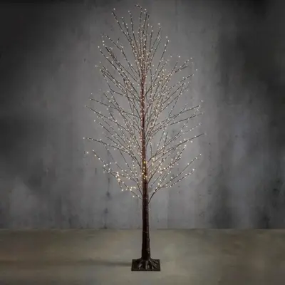 Luca Lighting LED boom bruin 1152 lampjes Ø 70 x 240cm, warm wit - afbeelding 1