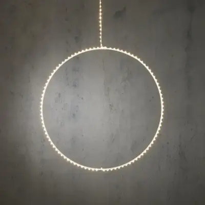 Luca Lighting LED cirkel 145 lampjes Ø 50 x 120cm, warm wit - afbeelding 1