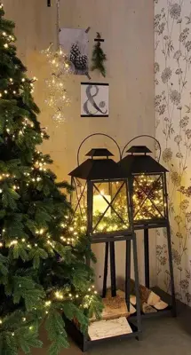 Luca Lighting LED kerstverlichting cluster besjes 768 lampjes groen 5,6m, classic wit - afbeelding 4