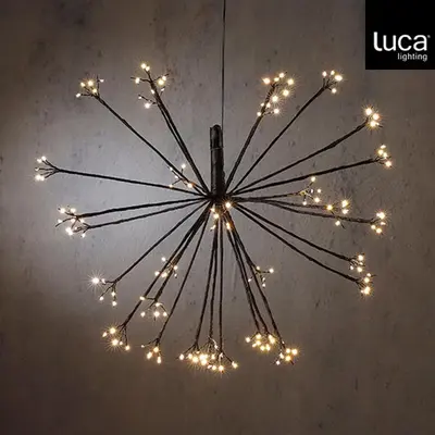 Luca Lighting LED paardenbloem hangend 150 lampjes Ø58 x 40cm - afbeelding 2