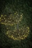 Luca Lighting LED paardenbloem hangend 150 lampjes zwart Ø 58 x 40cm, extra warm wit - afbeelding 2