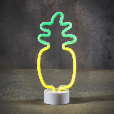 Luca Lighting led verlichting acryl ananas 13x8.5x29.5cm geel