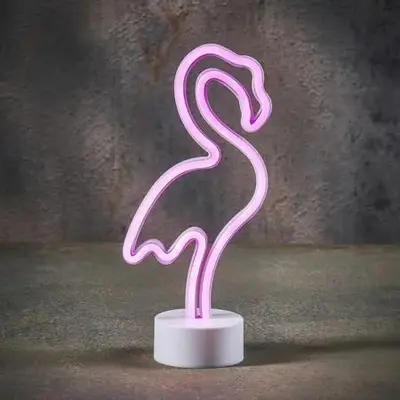 Luca Lighting led verlichting acryl flamingo 13x8.5x29.5cm roze