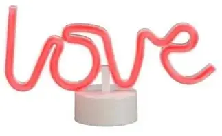 Luca Lighting led verlichting acryl love 16x8.5x28cm roze